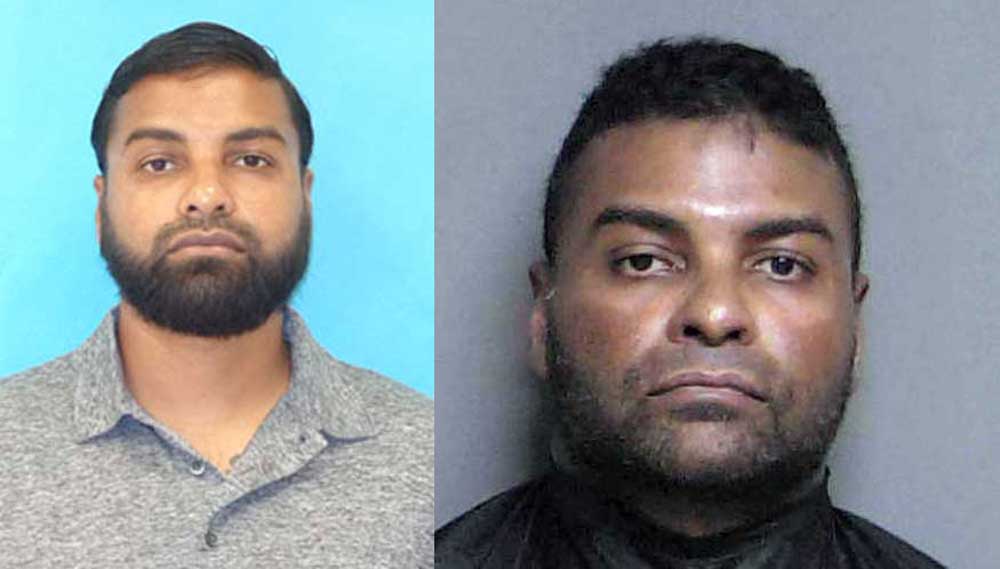 Lakhram Mahadeo when he was in state prison until 2021, left, and in his most recent picture at the Flagler County jail, where he remains. 