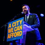 New York mayoral candidate Zohran Mamdani speaks to supporters in Brooklyn on May 4, 2025.