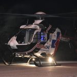 Trauma One landed at Matanzas High School after midnight Sunday to take the 20-year-old victim of a self-inflicted gunshot wound to Halifax hospital in Daytona Beach. (Palm Coast Fire Department)