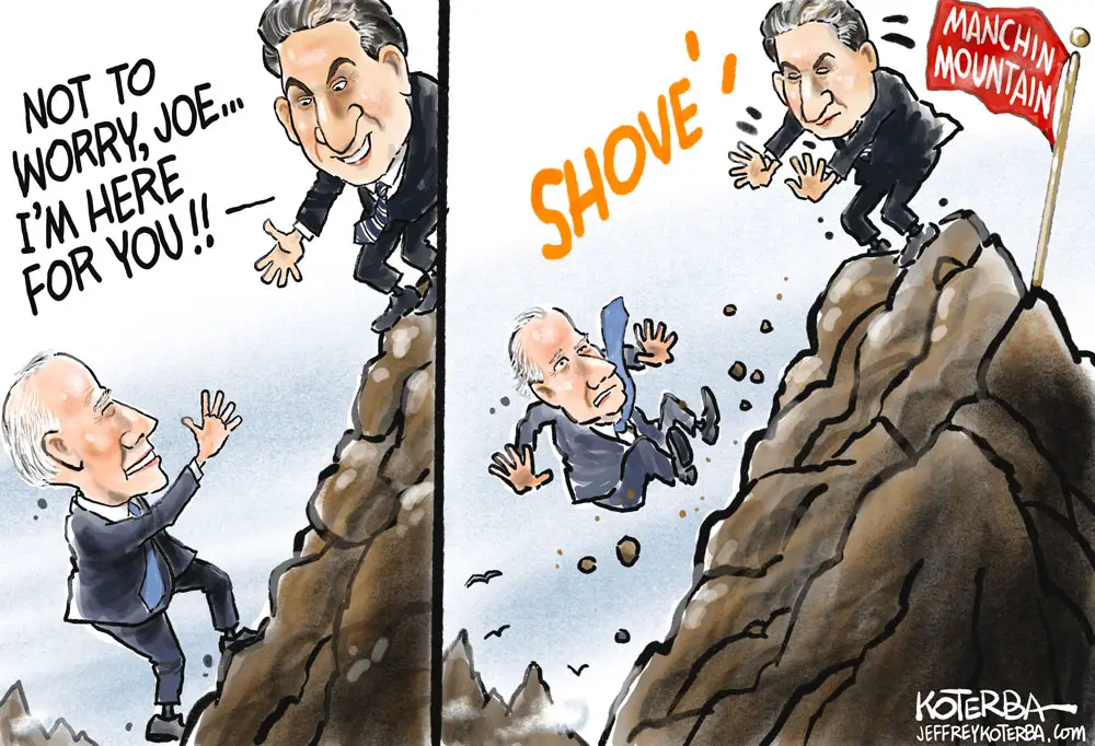 Biden and Manchin by Jeff Koterba, CagleCartoons.com
