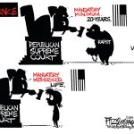 Mandatory sentence by David Fitzsimmons, The Arizona Star, Tucson.