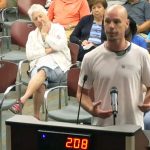 Mark Phillips addressing the Palm Coast City Council at the May 4 meeting.