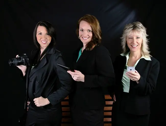 The power of Marketing 2 Go: from left, Brandi Fowler, Meredith Rodriguez, and Cindy Dalecki.