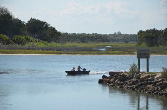 The area around Bings Landing, looking west across the Intracoastal toward marshes. (c FlaglerLive)