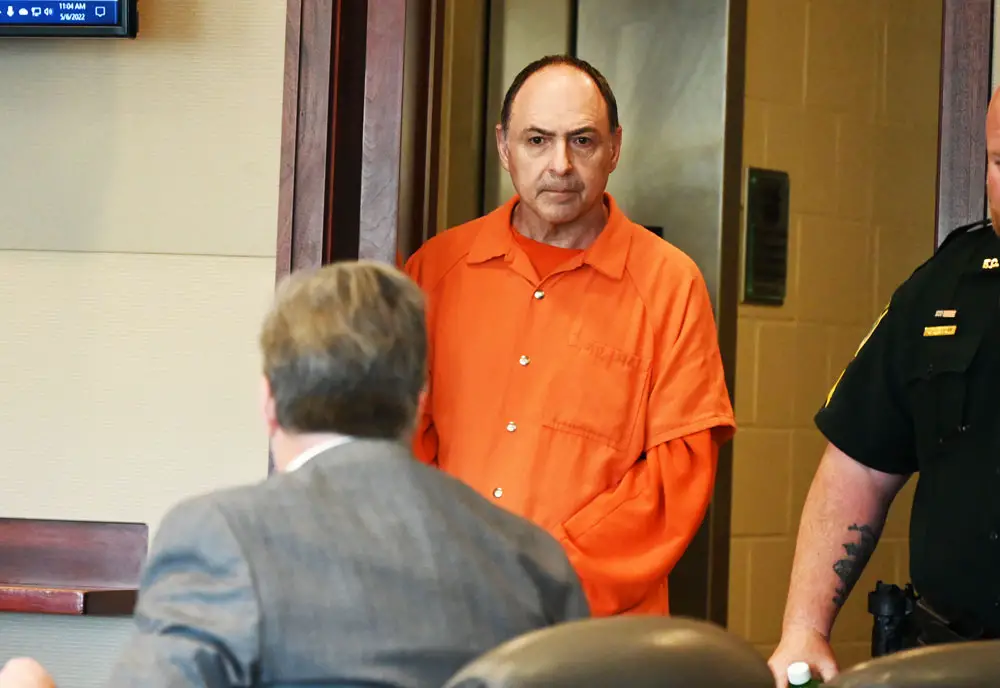 Philip Martin arriving in court this morning. He was sentenced to 25 years in prison. (© FlaglerLive)