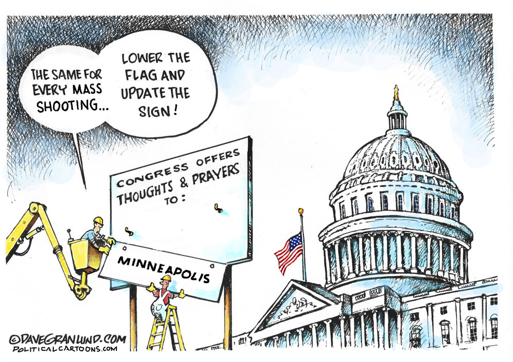 Minneapolis Shootings and Congress by Dave Granlund, PoliticalCartoons.com