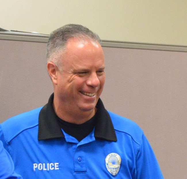Flagler Beach Police Chief Matt Doughney. (© FlaglerLive)