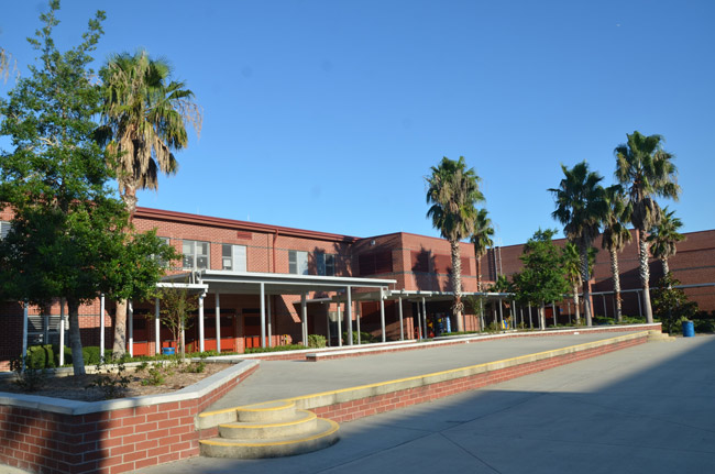 It was not all quiet at Matanzas High School this morning. (© FlaglerLive)