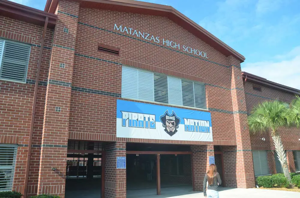 An apparent false alarm mobilized authorities at and around Matanzas High School this morning. (© FlaglerLive)