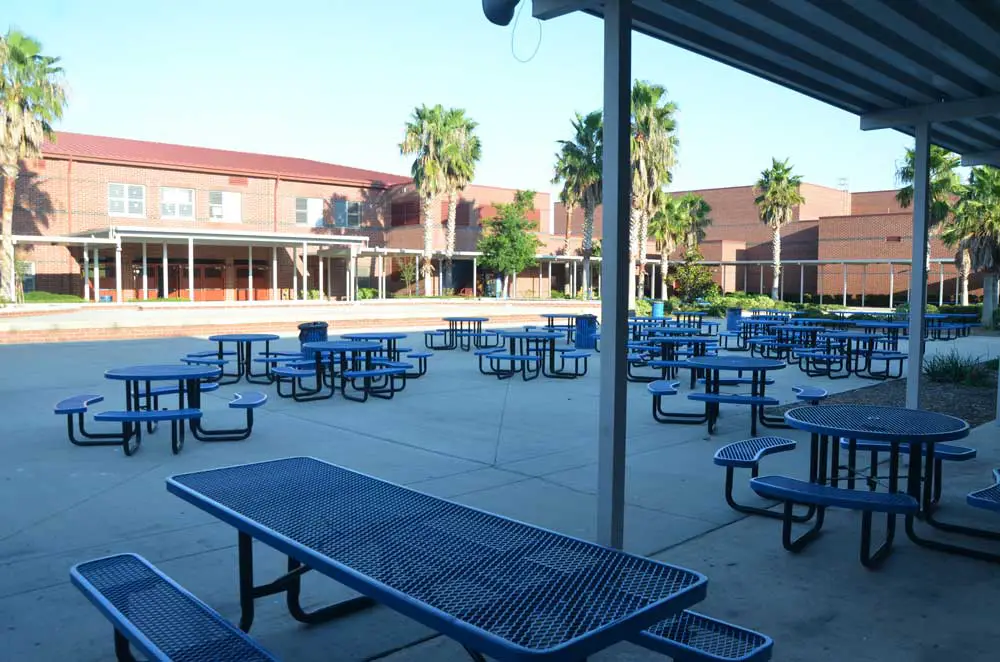 All quiet at Matanzas High School. (© FlaglerLive)