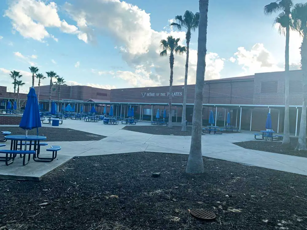 The Matanzas High School campus after hours. (© FlaglerLive)