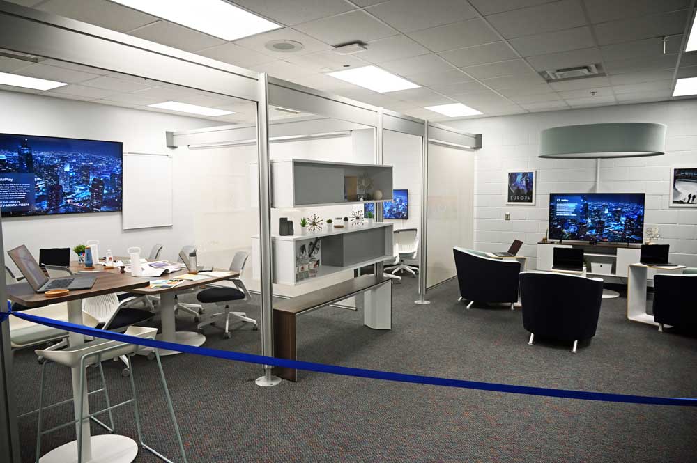 A segment of the Marketing Lab at Matanzas High School, moments before today's ribbon-cutting. (© FlaglerLive)