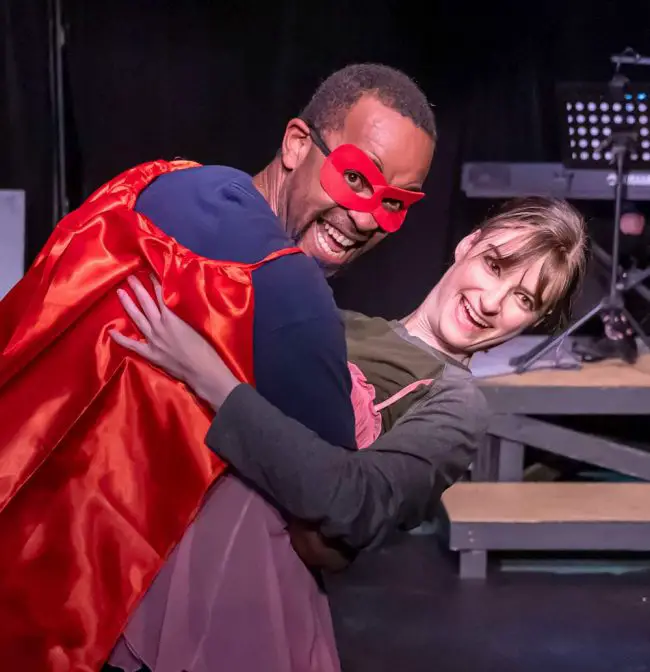 Andre Maybin and Elizabeth Post in a scene from “I Love You, You’re Perfect, Now Change.” (Mike Kitaif)