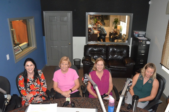 The Flagler County Association of Realtors is hosting a Meet the Mayors morning today. Above, Palm Coast Mayor Milissa Holland, Bunnell mayor Catherine Robinson, Flagler Beach mayor Linda Provencher, and Marineland Mayor Leslie Babonis, though it appears Babonis may not be part of today's panel. (© FlaglerLive)