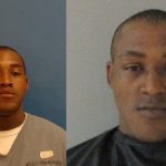 Capers J. McClendon in a Florida prison photo, left, and in his more recent booking at the Flagler County jail.