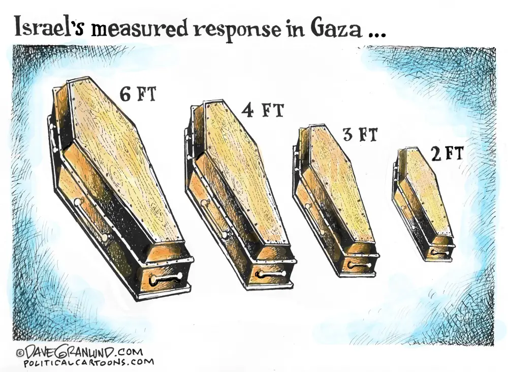 Israeli measured response by Dave Granlund, PoliticalCartoons.com