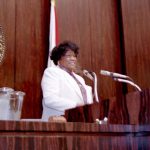 Carrie Meek in 1982 became the first Black woman elected to the state Senate. In 1992, she and fellow Democrats Alcee Hastings and Corrine Brown became Florida’s first Black members of Congress since Reconstruction. (Florida Memory)