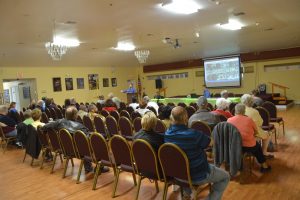 The meeting on Whiteview Parkway's proposed changes took place at the African American Cultural Society and drew just 36 people. (c FlaglerLive)