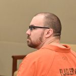 James Melady, the former paramedic, in court today,. He goes on trial next week. (© FlaglerLive)