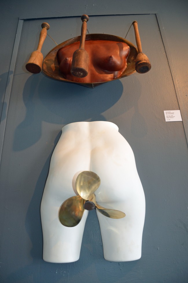 Harry Messersmith's 'Knockers,' top, and 'Pro Pel Her,' below. Click on the image for larger view. (© FlaglerLive)