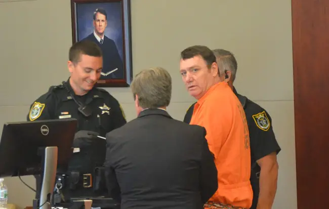 Michael Bowling after his sentencing on April 12 in court. (© FlaglerLive)