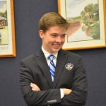 Michael Manning when he was a student board member in 2015, representing Matanzas High School. (© FlaglerLive)