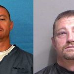 Michael Marsh in a state prison photo, left, and in his most recent booking photo at the Flagler County jail. He has been a frequent inmate there, and at the Volusia Brach Jail. He faces current charges in Volusia County as well.