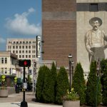 A mural in downtown Middletown, Ohio, home to around 51,000 residents – and JD Vance’s hometown.