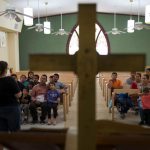 Migrants are welcomed to a Methodist church in New Mexico after being released by U.S. Immigration and Customs Enforcement in 2019.