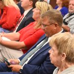 Mike Norris in court on July 3, among supporters, before Circuit Judge Chris France's ruling against Norris's lawsuit. (© FlaglerLive)