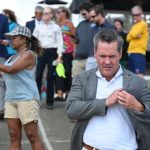 U.S. Rep. Mike Waltz during a recent visit to Flagler Beach. (© FlaglerLive)