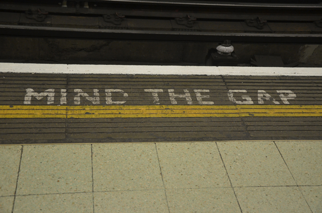 mind the gap subway london