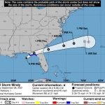 Tropical Storm Mindy's path through northeast Florida is expected to be swift.
