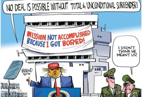 Unconditional Surrender by Dave Whamond, Canada, PoliticalCartoons.com