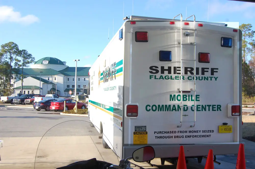 The Flagler County Commission today approved pulling $400,000 from its reserves to enable the  purchase of a new mobile command center for the Sheriff's Office. (© FlaglerLive)