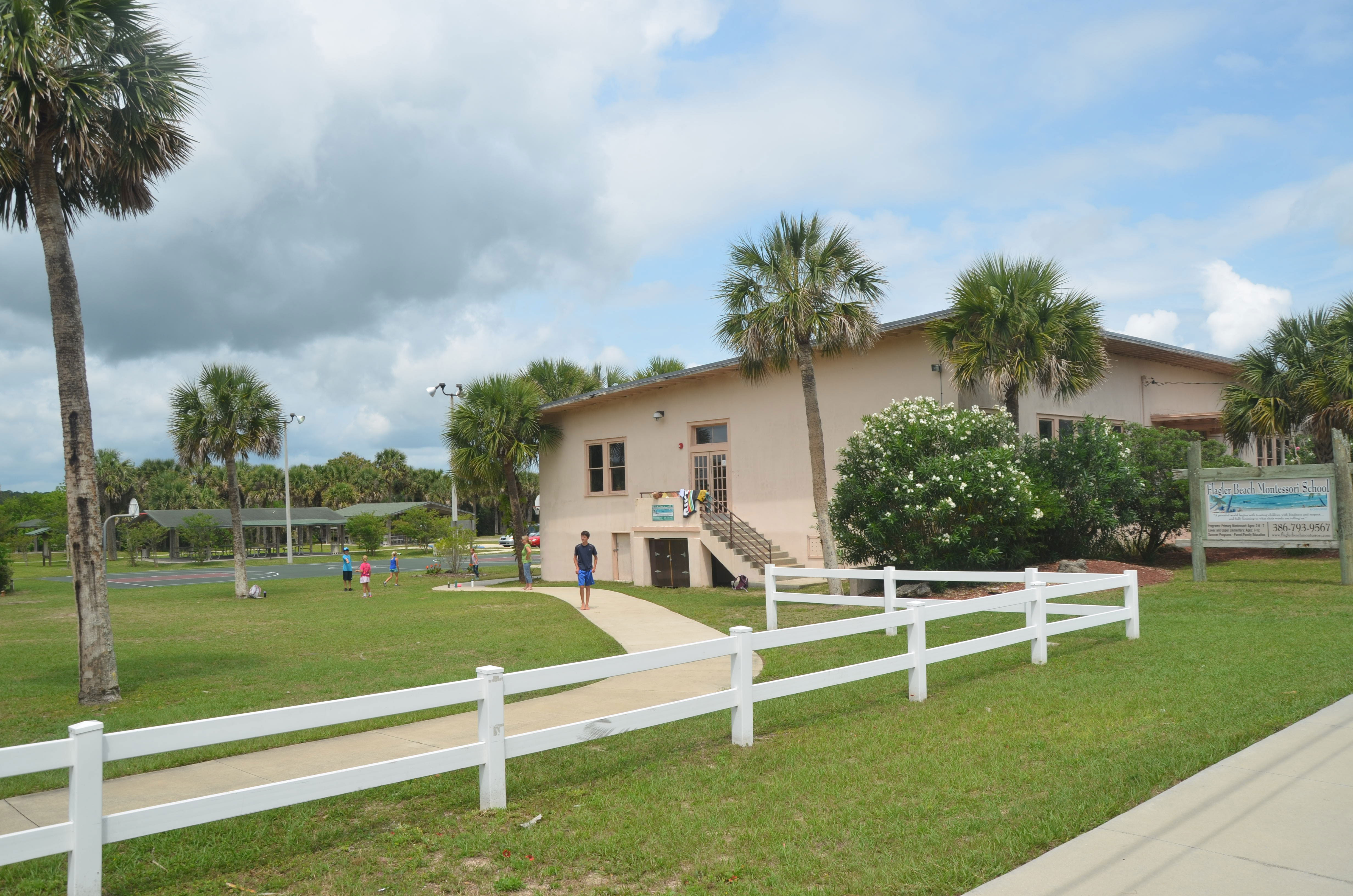 Flagler Beach's Montessori school is up for a rent increase and a lease extension at tonight's City Commission meeting. (c FlaglerLive)