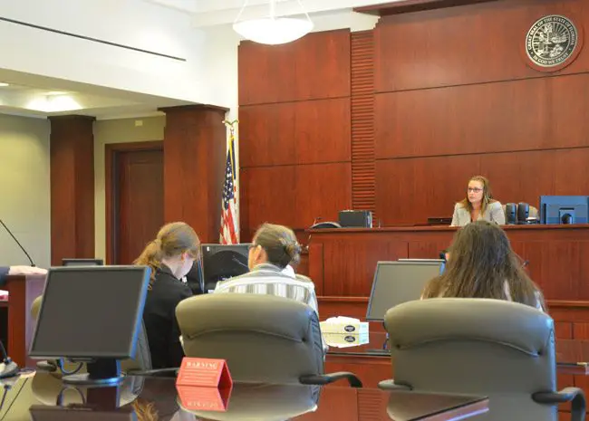 County Judge Melissa Moore-Stens handles the misdemeanor docket, including most drunk driving cases. (© FlaglerLive)