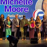 The three winners with the School Board. (Flagler Schools)