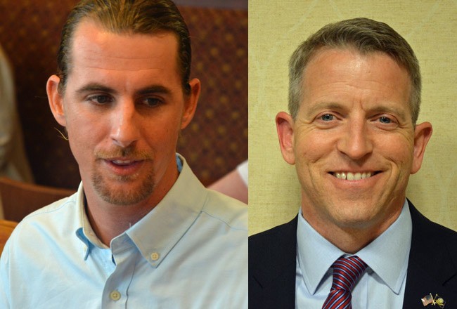 Adam Morley, left, and Paul Renner are contending for the Florida House seat that represents all of Flagler County in the April  7 special election. (© FlaglerLive)