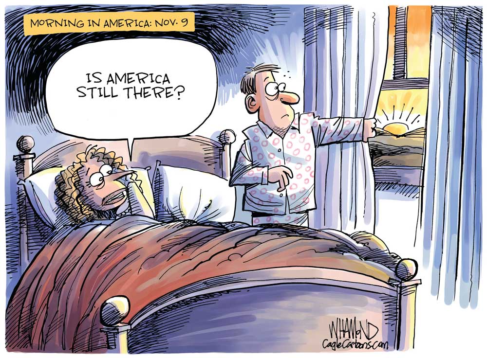 Morning in America by Dave Whamond, Canada, PoliticalCartoons.com