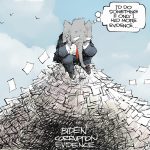 Mountain of Evidence by Rivers, CagleCartoons.com