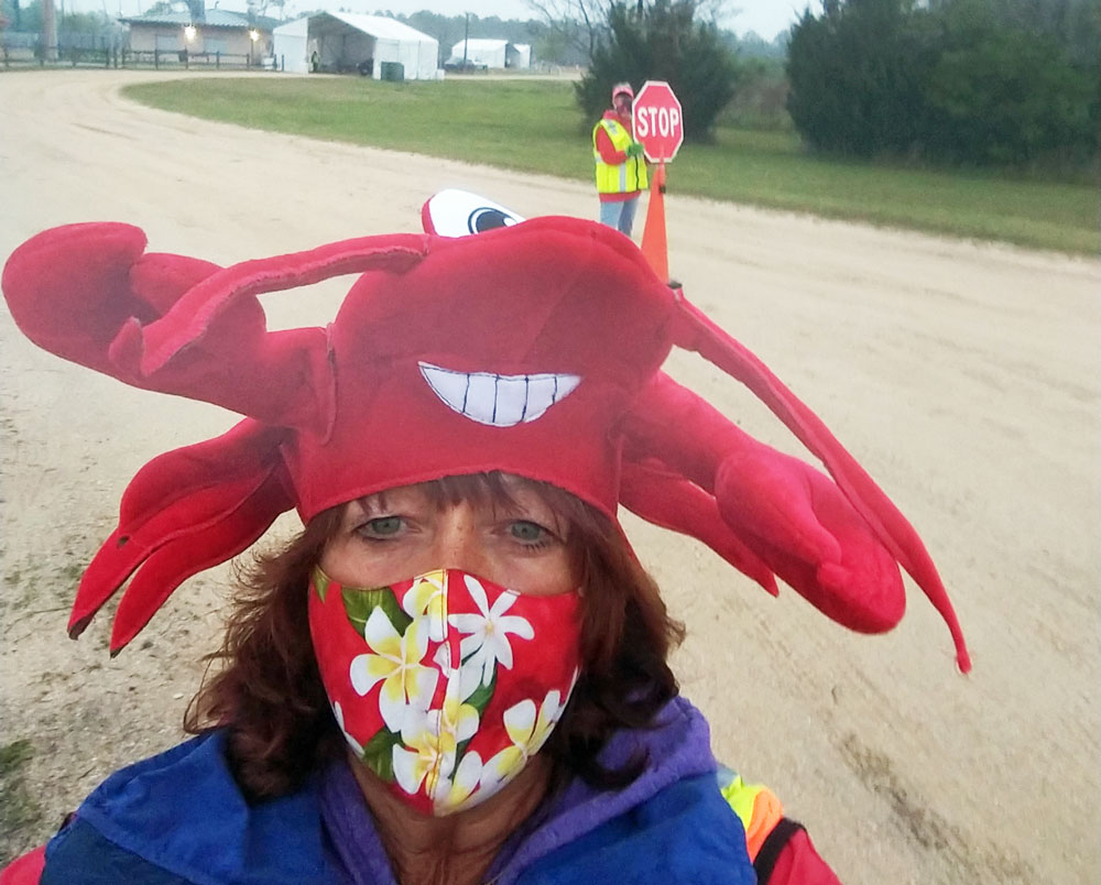 Thompson came up with the idea of wearing her collection of “crazy hats” to the Fairgrounds to make people smile.