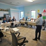 Deputy County Attorney Sean Moylan schools the new Indusrial Authority members on the Sunshine law, open records and ethics rules. (© FlaglerLive)