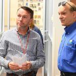 Deputy County Attorney Sean Moylan, left, and County Attorney Al Hadeed last August during the primary election, when they served as counsel for the Canvassing Board. (© FlaglerLive)