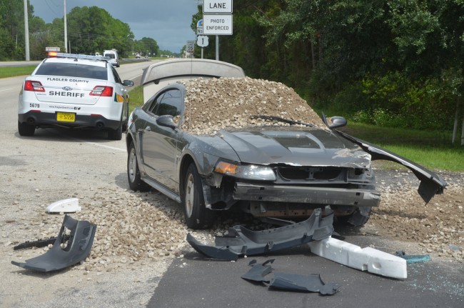 mustang dump truck wreck