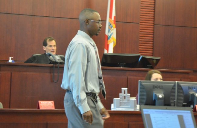 Next for C.J. Nelson is either a plea agreement or trial, again before Circuit Judge Dennis Craig, in the background, later this spring. (© FlaglerLive)