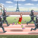 Nervous Olympics in Paris by Marian Kamensky, Austria