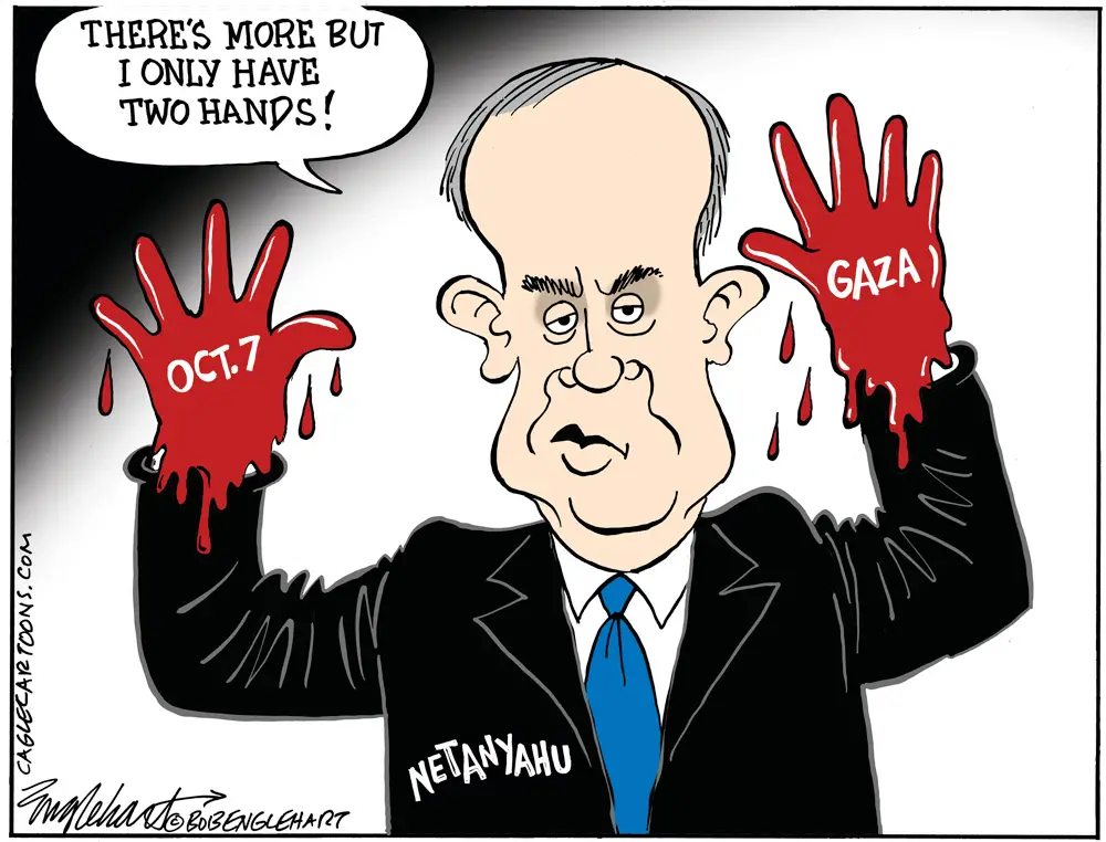 Netanyahu's War by Bob Englehart, PoliticalCartoons.com