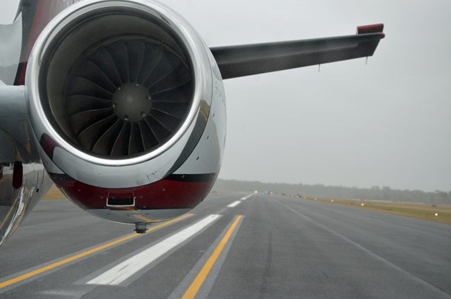 A 5,500-foot runway cleared for takeoff at Flagler County Executive Airport. (© FlaglerLive)