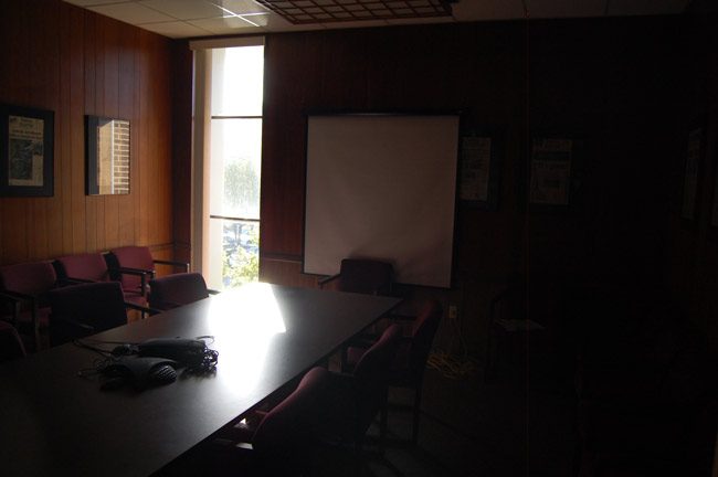 The old editorial board room at the News-Journal, now defunct. (© FlaglerLive)